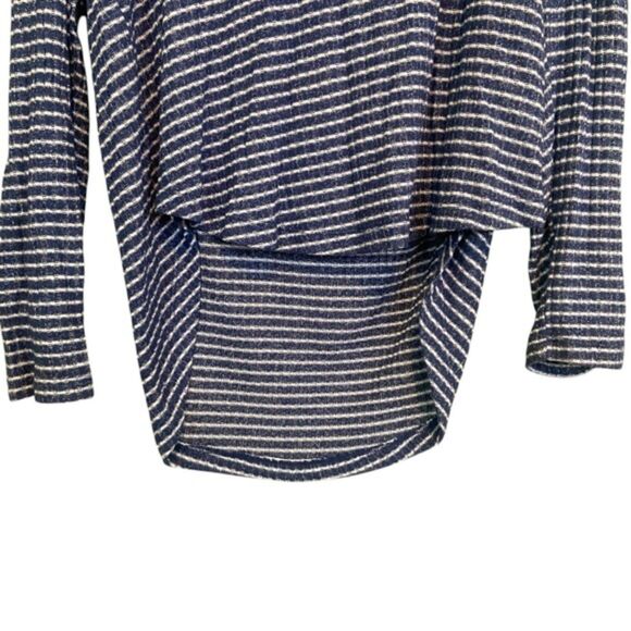 Lucky Brand Bonne Chance Ribbed Cowl Neck Pullover Sweater Large - Picture 2 of 8